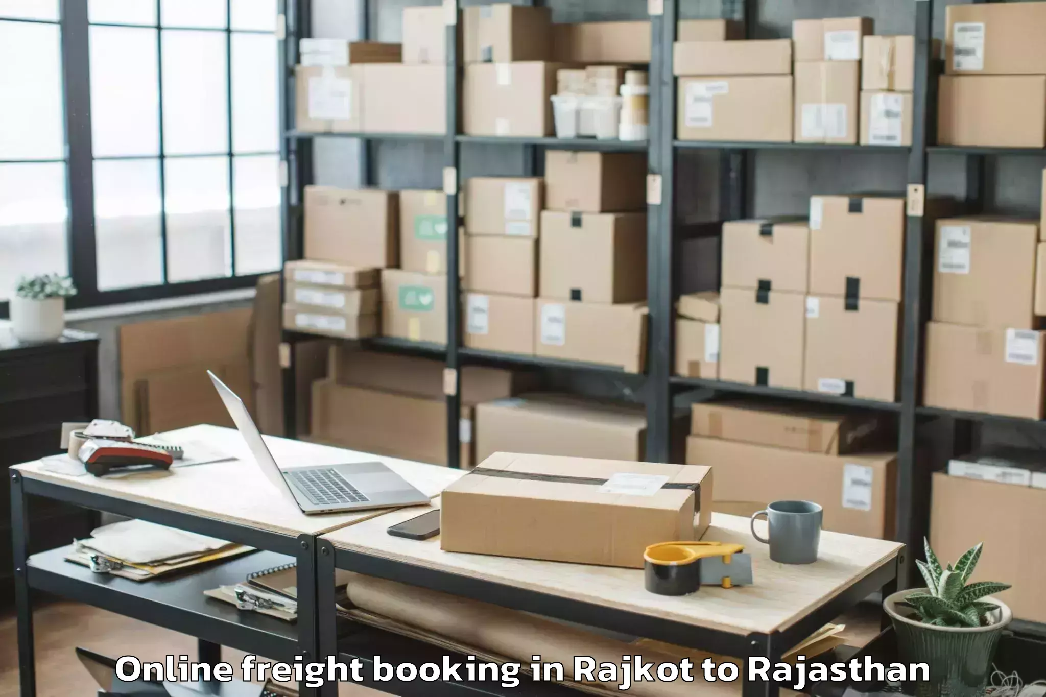 Expert Rajkot to Pachpahar Online Freight Booking